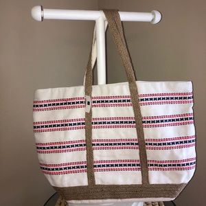 Gap linen & jute tote bag NWT